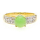 Zilveren ring met een keizerlijk chrysopraas