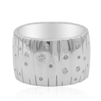 Zilveren ring met I1 (G) Diamanten