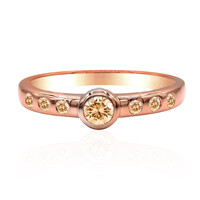 Gouden ring met een SI1 Argyle Rose De France Diamant