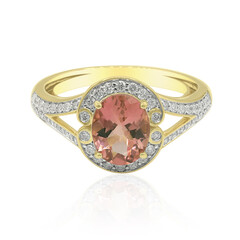 Gouden ring met een Braziliaanse roze toermalijn