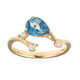 Gouden ring met een Londen-blauwe topaas (Smithsonian)