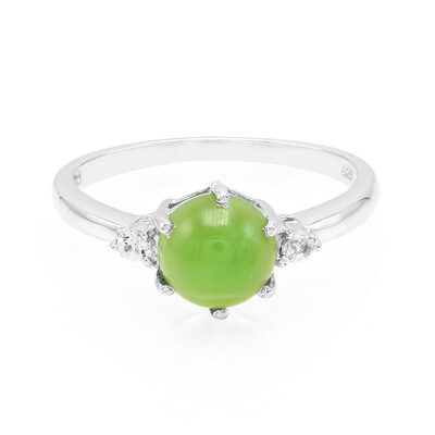 Zilveren ring met een keizerlijk chrysopraas