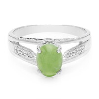 Zilveren ring met een keizerlijk chrysopraas