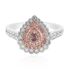 Gouden ring met een I1 Roze Diamant (CIRARI)