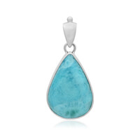 Zilveren hanger met een larimar