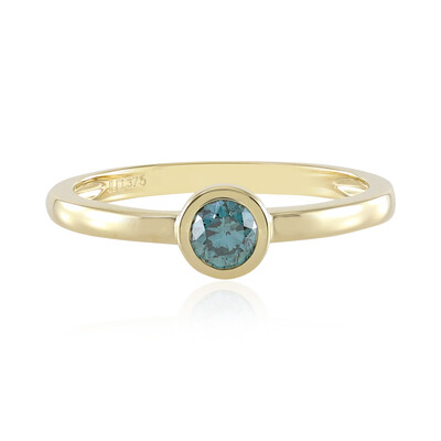 Gouden ring met een I2 Blauwe Diamant