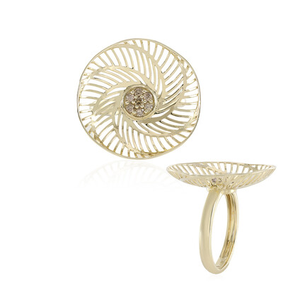 Gouden ring met I2 Champagne Diamanten (Ornaments by de Melo)