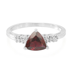 Zilveren ring met een Rajasthan rhodoliet