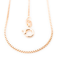 Sterling zilveren ketting - 50 cm - 2,5 g - rose verguld