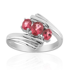 Zilveren ring met een Braziliaanse roze toermalijn