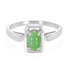 Zilveren ring met een keizerlijk chrysopraas