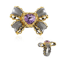 Zilveren ring met een lavendel amethist (Gems en Vogue)