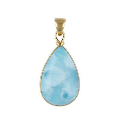 Zilveren hanger met een larimar