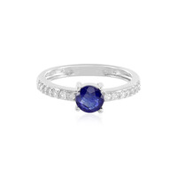 Zilveren ring met een Madagaskar Blauwe Saffier