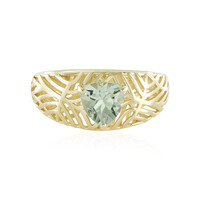 Gouden ring met een groene amethist (Ornaments by de Melo)