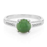 Zilveren ring met een keizerlijk chrysopraas