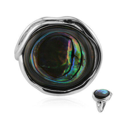 Zilveren ring met een Abalone schelp (Art of Nature)