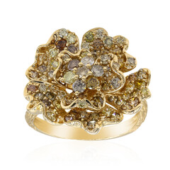 Gouden ring met SI2 Fancy Diamanten (CIRARI)