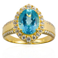 Zilveren ring met een Paraiba Topaas