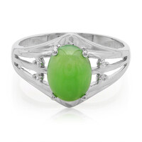 Zilveren ring met een keizerlijk chrysopraas