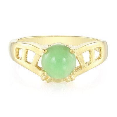 Zilveren ring met een keizerlijk chrysopraas