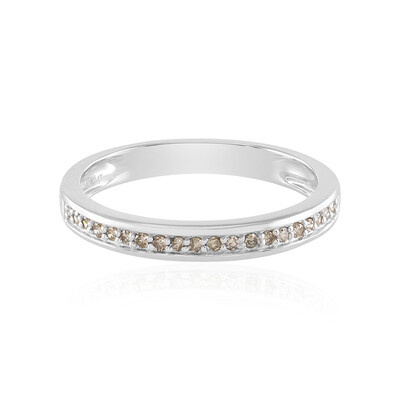 Zilveren ring met I2 Champagne Diamanten