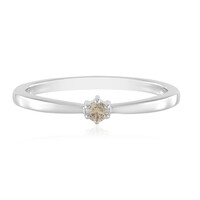 Zilveren ring met een I3 Champagne Diamant