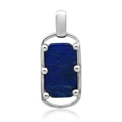 Zilveren hanger met een lapis lazuli