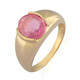 Zilveren ring met een Madagaskar Roze Saffier (de Melo)