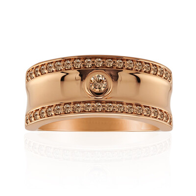 Gouden ring met een SI1 Argyle Rose De France Diamant (Annette)