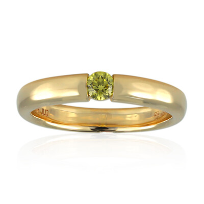 Gouden ring met een gele VS1 diamant (Annette)