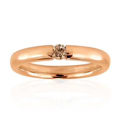 Gouden ring met een VS1 Argyle-Rose de France-Diamant (Annette)