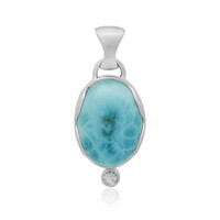 Zilveren hanger met een larimar