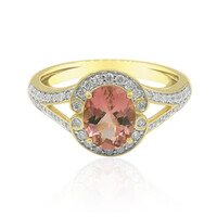 Gouden ring met een Braziliaanse roze toermalijn