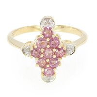 Gouden ring met Onverhitte Padparadscha Saffieren (AMAYANI)