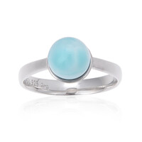 Zilveren ring met een larimar