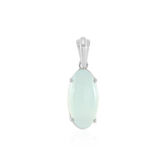 Zilveren hanger met een Aqua Chalcedoon