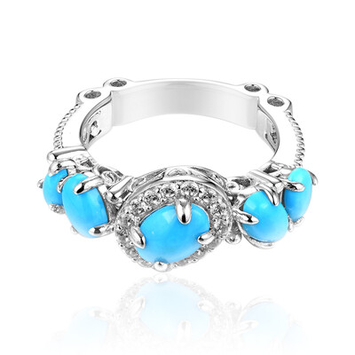 Zilveren ring met een Sleeping Beauty Turkoois (Dallas Prince Designs)