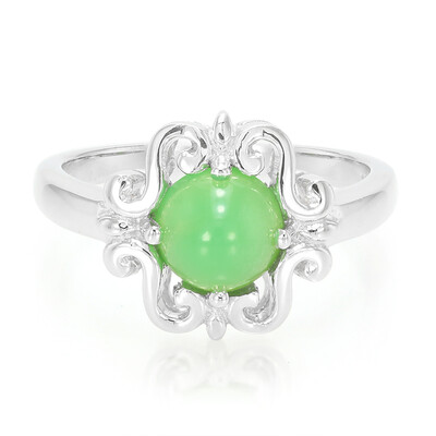 Zilveren ring met een keizerlijk chrysopraas