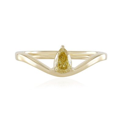 Gouden ring met een VVS2 Gele Diamant (de Melo)