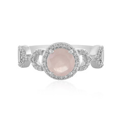 Zilveren ring met een rozen kwarts