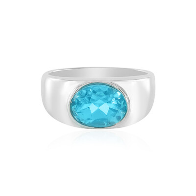 Zilveren ring met een Paraiba Topaas