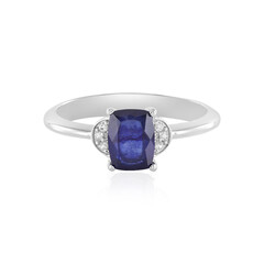 Zilveren ring met een Madagaskar Blauwe Saffier