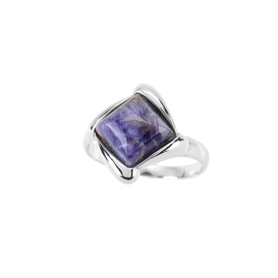 Zilveren ring met een Charoite (dagen)