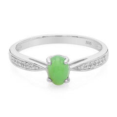 Zilveren ring met een keizerlijk chrysopraas