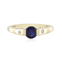 Gouden ring met een Madagaskar Blauwe Saffier