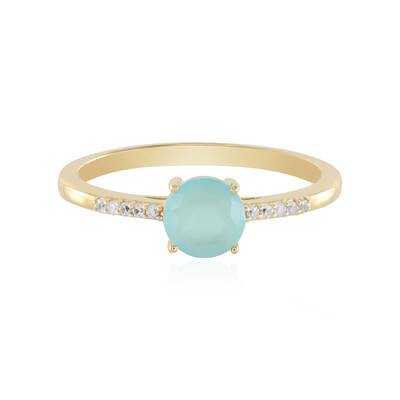 Zilveren ring met een Aqua Chalcedoon