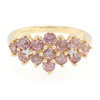 Gouden ring met Onverhitte Padparadscha Saffieren (AMAYANI)