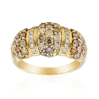 Gouden ring met SI2 Fancy Diamanten (CIRARI)