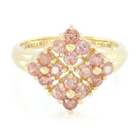 Gouden ring met Onverhitte Padparadscha Saffieren (AMAYANI)